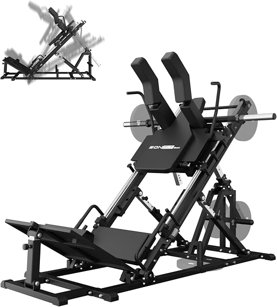 Eonfit EL2 Adjustable Leg Press Hack Squat Machine for Home Gym
