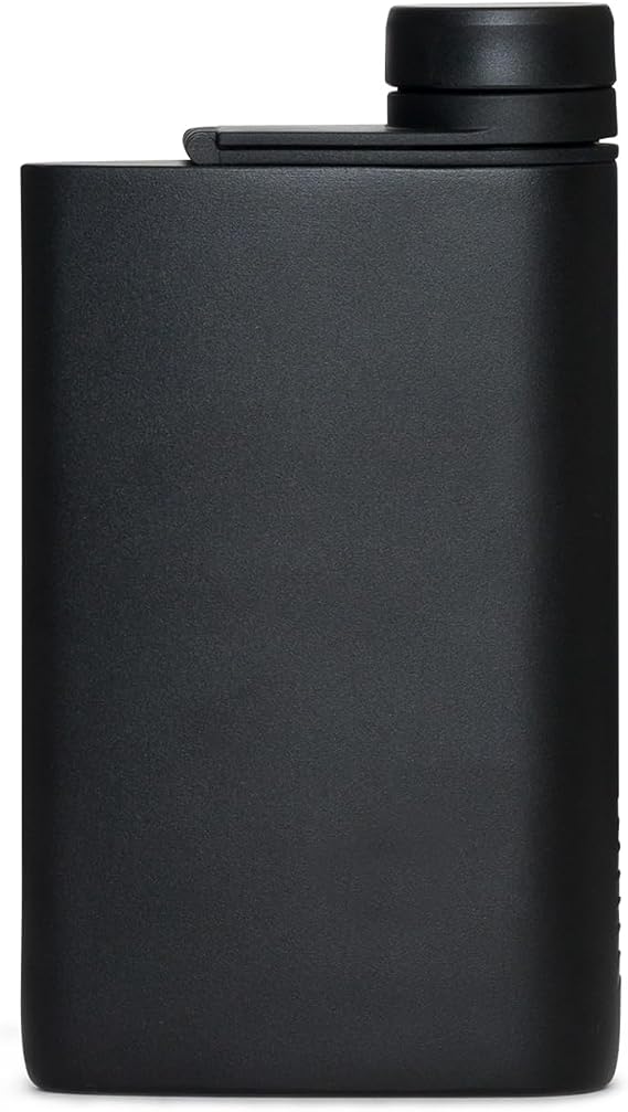 MiiR Aero Flask Classic Durable Stainless Steel Wide Mouth, 8oz Black - Features Ergonomic Design & Attached Hatchback Cap for Easy Refills on the Go