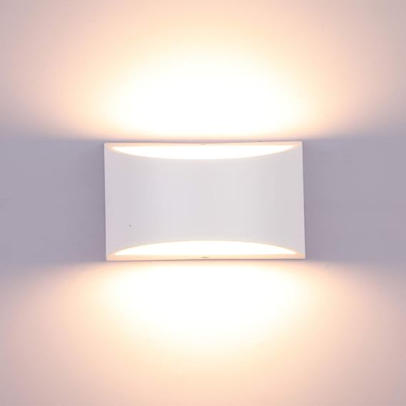 Lightess LED Wall Sconce Light White, Hardwired Wall Light Dimmable