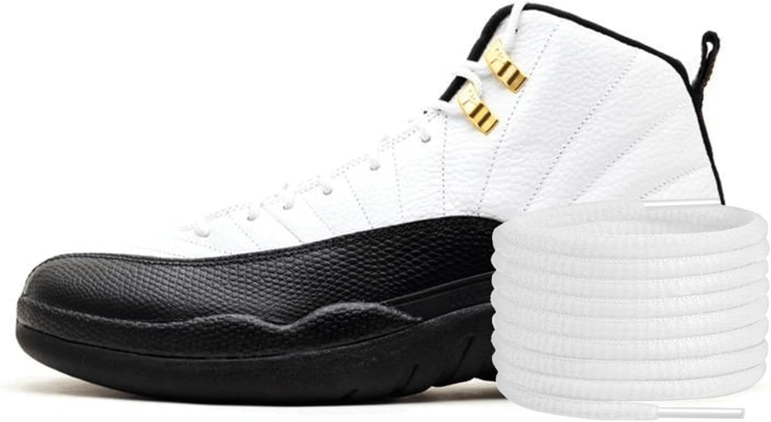 Jordan 12 Oval Thick Shoe Laces for Athletic Running Sneakers - Round Colored Replacement