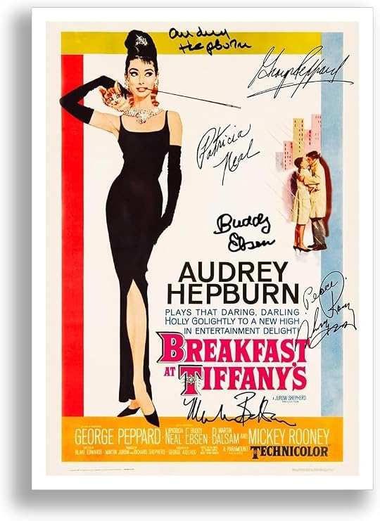 Mounted Gifts Breakfast At Tiffany's Cast Signed A4 Poster Photo Print Framed Autograph Gift Movie Film Audrey Hepburn (A3 Poster Only)