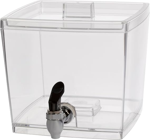 CreativeWare Beverage Dispenser with No Base Sleeve, 1.5 Gallon, Clear