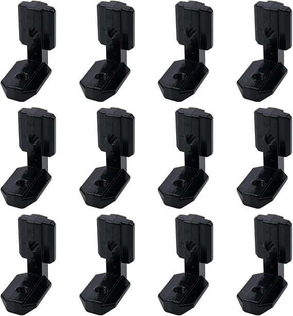 12Pcs 4040 Series L-Shape Corner Brackets for Extrusion Profile | Right Angle Interior Inside Corner Connector Joint Bracket with Screw for 4040 4080 40120 Aluminum Extrusion Profile Slot 6mm