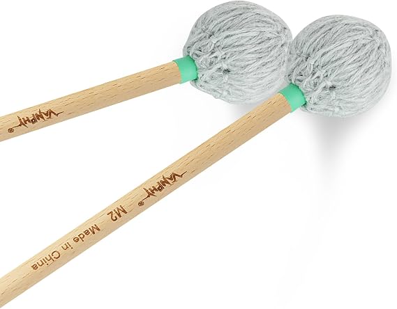 Professional Marimba Mallets -M2 Medium Yarn Heads with Beech Handle