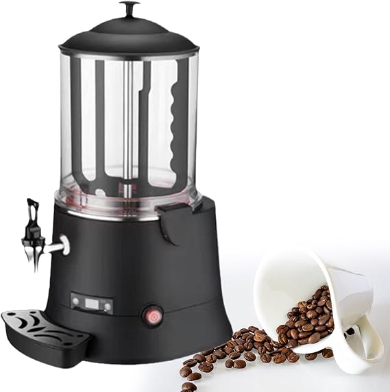 5L/10L Commercial Hot Chocolate Maker Machine Chocolate Dispenser Warmer for Heating Chocolate Coffee Milktea,Chocolate Heating and Mixing Machine Temperature Adjustable,5L