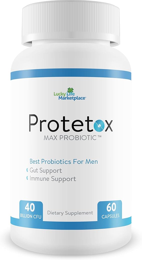 Protetox Max Probiotic - Premium Probiotic Formula - Help Reduce Gut Bloat & Support Digestive Health - Natural Immune Support - Best Probiotics for Men & Women, Pack of 1