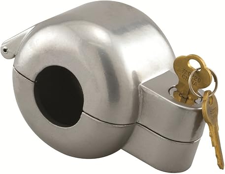 Prime-Line S 4180 Door Knob Lock-Out Device Prevents Turning of Door Knob and Access to Keyhole, Can be Used for Home Rentals, Evictions, Job Sites & More Keyed Alike, Diecast, Gray (Single Pack)