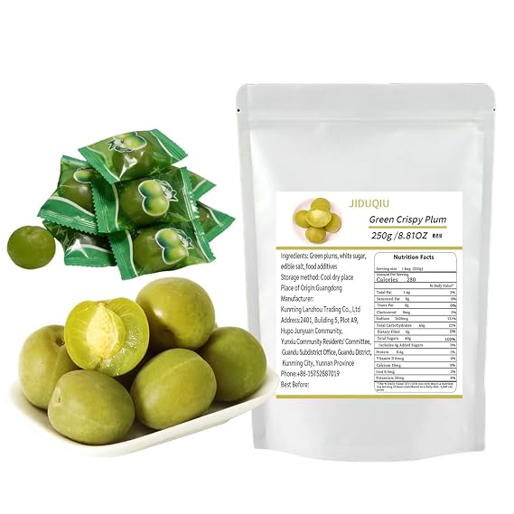 Crisp Green Plums8.81OZ/250g,Sweet and Sour Dried Fruit Preserves
