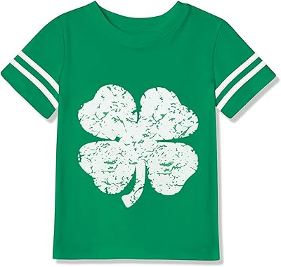 DDSOL St Patricks Day T-Shirt Toddler Boy Girl Lucky Clover Shamrock Shirt Cotton Short Sleeve Kid Irish Saint Tee Top