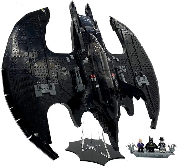 Display Stand Compatible with LEGO 76161 1989 Batwing Vertical Angled Display Set Not Included