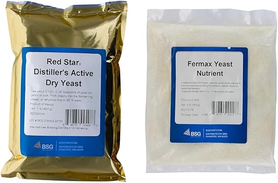 Distillers Yeast (DADY) (1 lb. bulk pack) & Fermax Yeast Nutrient, 1lb