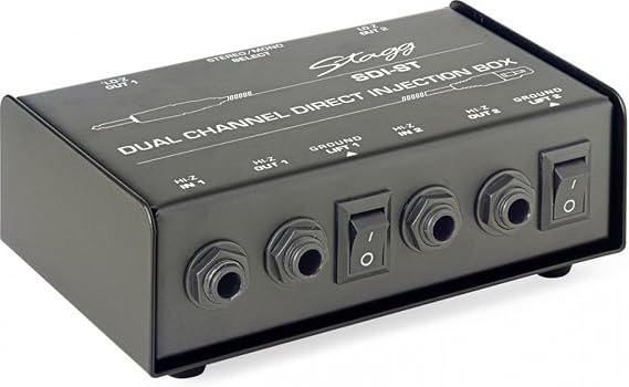 Stagg SDI-ST 2-Channel Passive DI Box with Mono/Stereo Switch | Mono/Stereo Switch