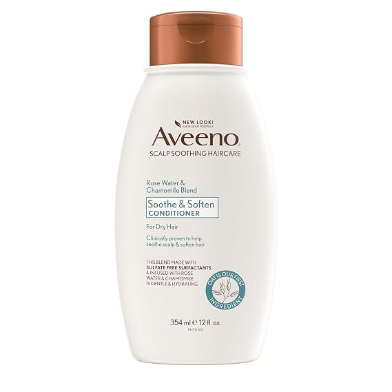 Aveeno Rose Water & Chamomile Conditioner for Dry Hair, Hydrating, 12 fl oz