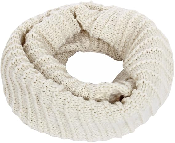 TrendsBlue Premium Solid Chunky Ribbed Knit Warm Infinity Loop Circle Scarf