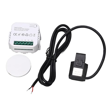 Fafeicy Smart Electricity Meter, WiFi Clamp Power Monitor with Real Time Energy Tracking for Home and Office Black