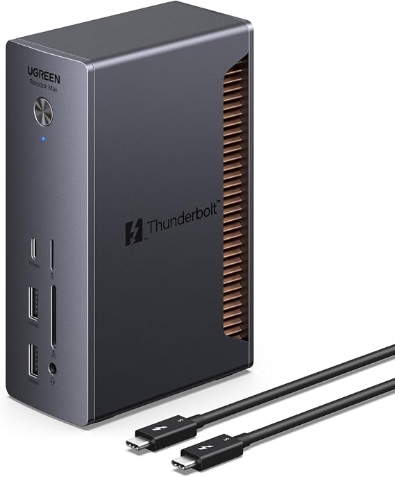 UGREEN Thunderbolt 5 Dock, 13-in-1, 120Gbps Transfer, Single 8K, Dual 6K60Hz Display, 140W Max Charging, 2.5GbE, SD/TF 4.0, Revodok Max 2131 for Thunderbolt 5/4 MacBooks and Windows Laptops