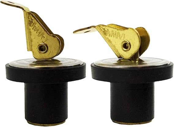 MARINE CITY Brass Snap Lock Baitwell Plugs Strong and Sturdy Fine Finish Drain Plug with Innovative Design for Boats, Yachts, Kayaks, Marines