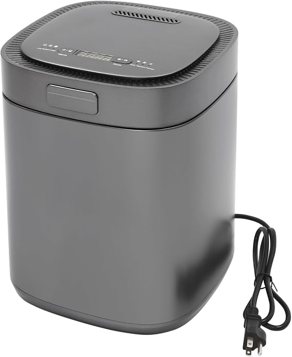 Electric Kitchen Composter, 2.5L Smart Compost Bin Indoor Countertop Composting Machine with LED Display, Activated Car Bon Odorless, Turn Food Waste and Scraps into Fertilizer for Garden Plants