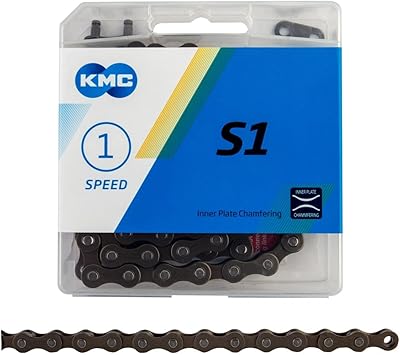 KMC, S1, Chain, Speed: 1, 1/8'', Links: 112, Brown, Black, One Size