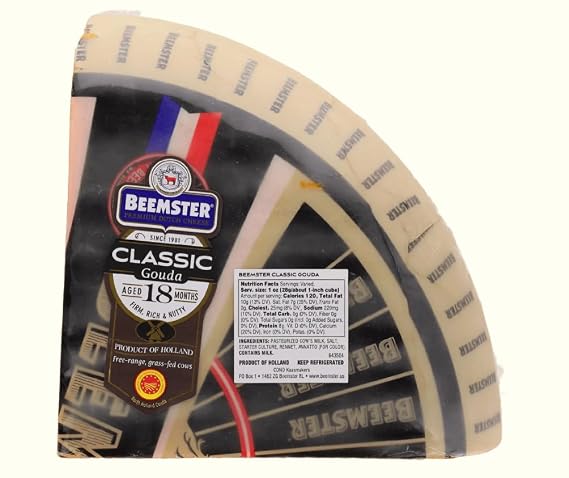 Generic Aged Gouda Cheese 18 Month by Beemster Classic - Quarter Wheel (5.5~6 LB)