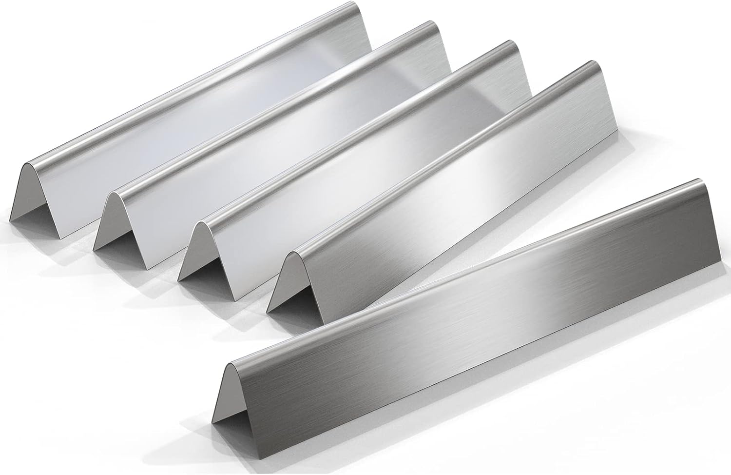 QuliMetal 17.5 Inch Flavorizer Bars for Weber Genesis 300 310 E310 E320 E330 S310 S320 S330 Grills with Front Controls Knobs, Porcelain Enameled Heat Plates for Weber Genesis Grill Parts 7620 7621