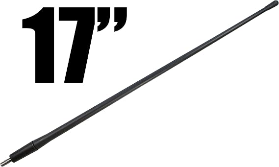 VOTEX - 17 Inch All-Terrain Flexible Rubber Antenna is Compatible with Sangean Radio - Spring Steel Internal Core