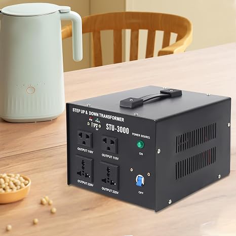 3000W Voltage Transformer Power Converter Step Up/Down 110v to 220v / 220v to 110v Power Converter Heavy Duty Voltage Converter Transformer with 5V USB,Circuit Breaker Protection (3000W-1)