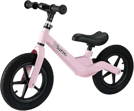 Toddler Balance Bike, Red - No Pedal Sport Bike for 3-5 Year Olds, 12" Inflated Tire, for Boys and Girls with Inseam 16" - 21"