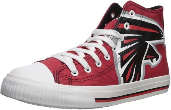 FOCO Mens NFL High Top Big Logo Canvas Sneakers Shoes