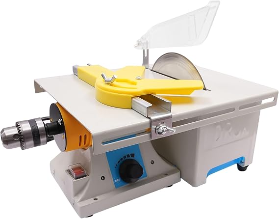 Mini Table Saw Rock, 750W 110V Jewelry Lapidary Saw with 6-Inch Jade Saw Blade 1000-10000 RPM Mini Table Saws Grinder Polishing Machine Benchtop Gem Polishing Grinding Machine for Cutting Rocks