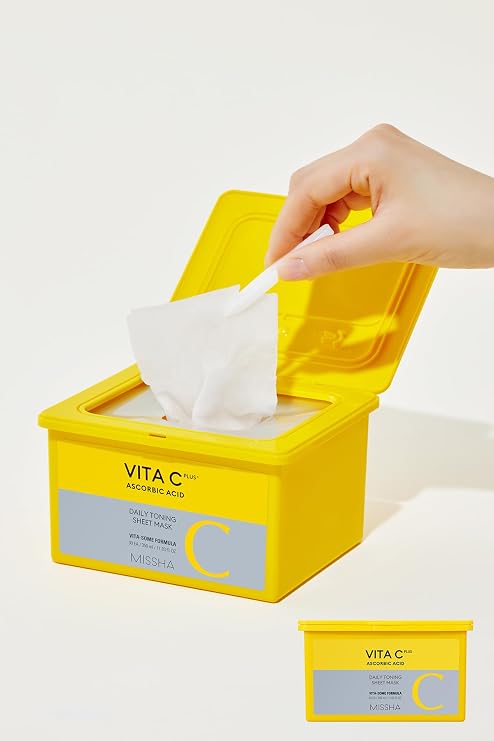 MISSHA Vitamin C Containing Anti-Blemish Daily Leaf Mask Vita C Plus Daily Toning Mask