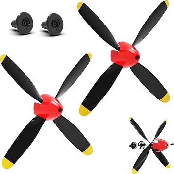 VOLANTEXRC RC Plane Propellers, 2-Piece Set with 4-Blade Propeller Protector and Adapter for RC Airplane 76105V2R