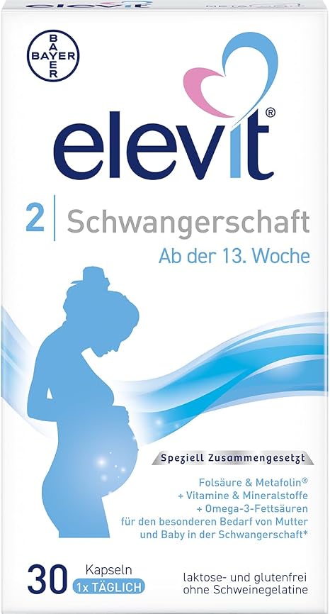 Elevit 2 I Pregnancy Vitamins I Omega-3 Fatty Acids I 30 Tablets