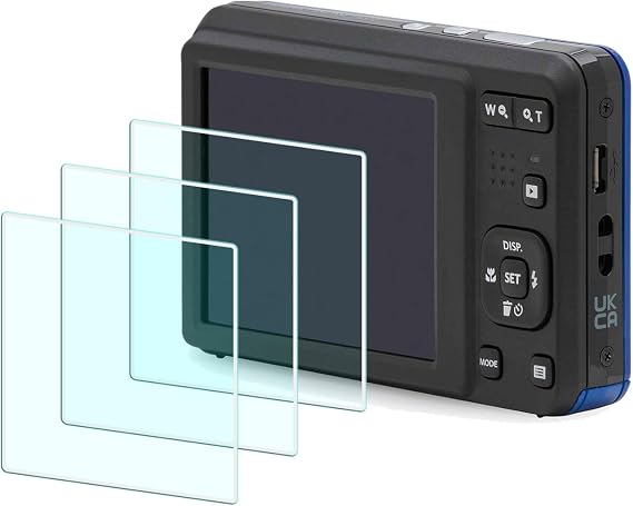 Screen Protector Compatible for Kodak Pixpro FZ55 Camera (for Accessories) | HUIPUXIANG 0.3mm High Definition 9H Hardness Optical LCD Premium Glass Protective Cover