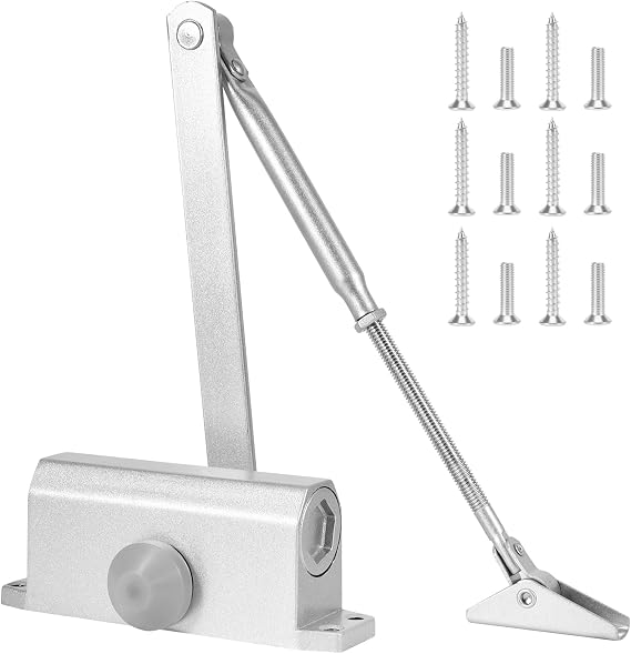Automatic Door Closer with Flex-Stop Feature, Speed Adjustable