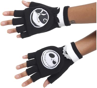 The Nightmare Before Christmas Jack & Zero Convertible Gloves MULTI