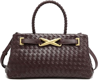 Woven Tote Bags for Women Small Crossbody Shoulder Bag Handbags Chic Purses Satchel for Travel Work