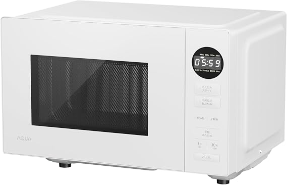 Aqua MFK20WA Microwave, Living Alone, 900 W, Equipped with High Performance Infrared Sensor, Automatic Warming and Defrosting No Consistencies, Time-Saving & Freshness with 4 Stars Thawing, Compatible with All Japan, Simple Design, 5.5 gal 20 L Range, Easy Operation, White