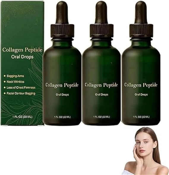 Lotmay Stem-Cell & Collagen Peptide Oral Drops – Lotmay Collagen Peptide Oral Drops, Anti-Aging Collagens Peptide Drops, Natural Ingredients, Lift & Firm Sagging Skin, Reduce Wrinkle (3 Pcs)
