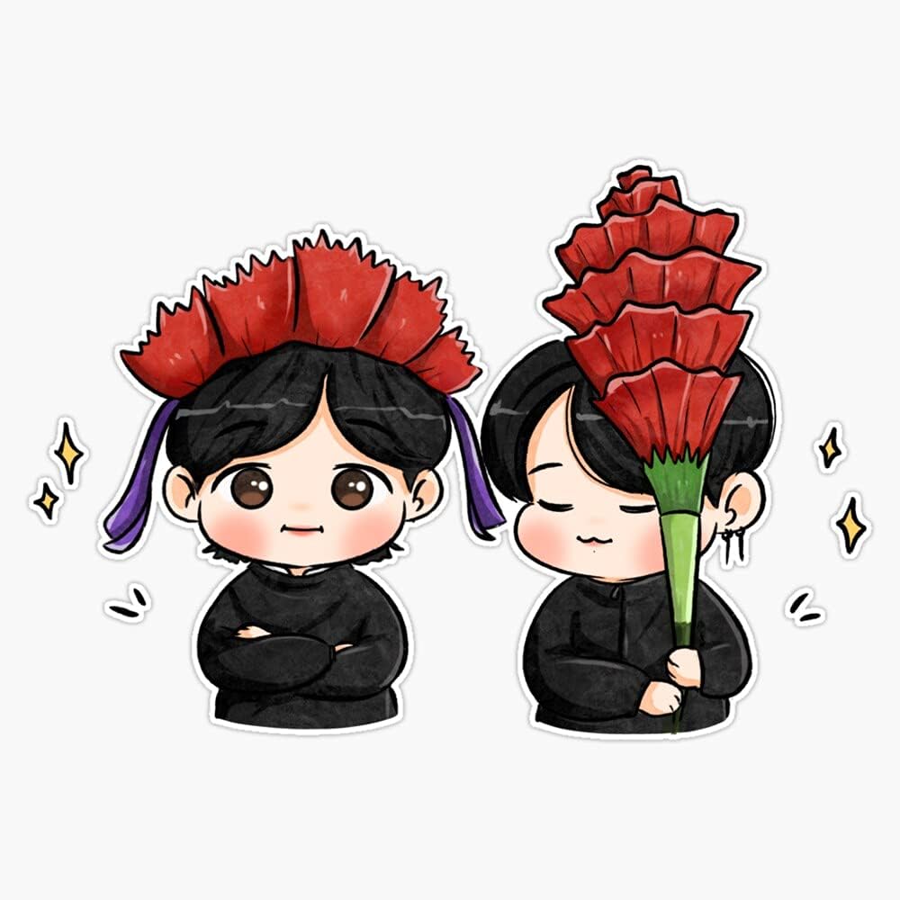 Taehyung & Jungkook Vinyl Sticker Waterproof Bumper Sticker Laptop Window 5"