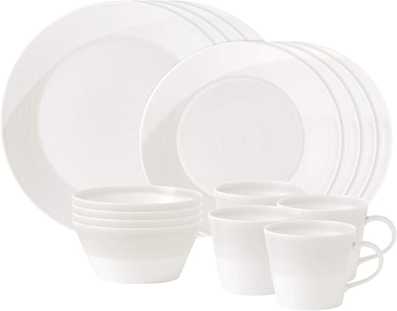 Royal Doulton 1815 White 16-Piece Dinnerware Set
