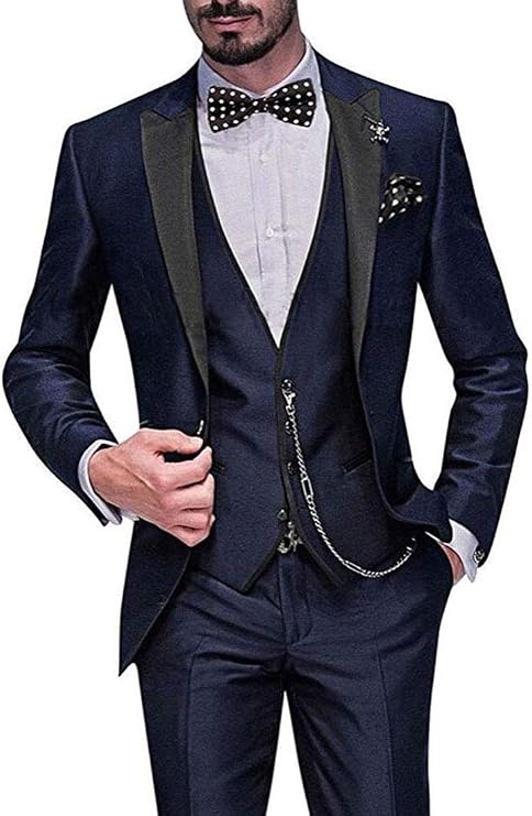 One Button 3 Pieces Green Wedding Suits Notch Lapel Men Suits Groom Tuxedos