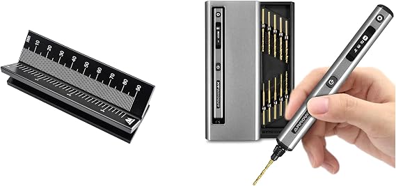 AM ARROWMAX Electric Mini Drill Pen & AM ARROWMAX CNC-Aluminum V-Block