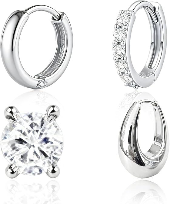 Small Hoop Earrings Set for Women, 14K Gold Plated Lightweight Earrings Sets for Multiple Piercing, Hypoallergenic Huggie Gold Hoops Earrings for Women Jewelry