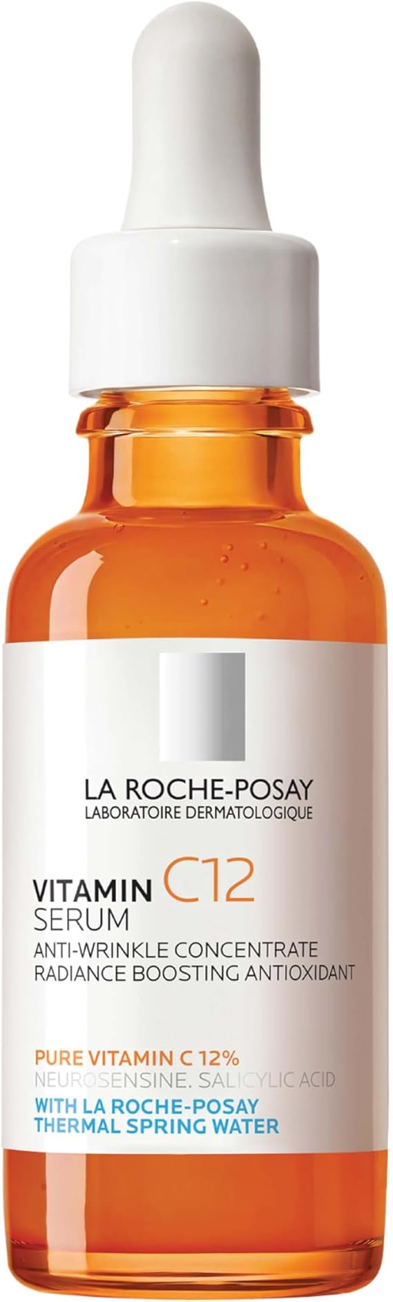 La Roche-Posay Pure 12% Vitamin C Serum for Face with Hyaluronic Acid & Salicylic Acid, Hydrating Face Serum, Boost Radiance & Reduce Wrinkles, 2 Formulas for Normal or Oily Skin Control