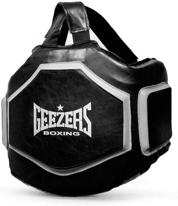 Geezers Pro Body Protector Premium Leather, Multi-Layer Shock-Absorbing Foam, Adjustable Padded Shoulder Straps