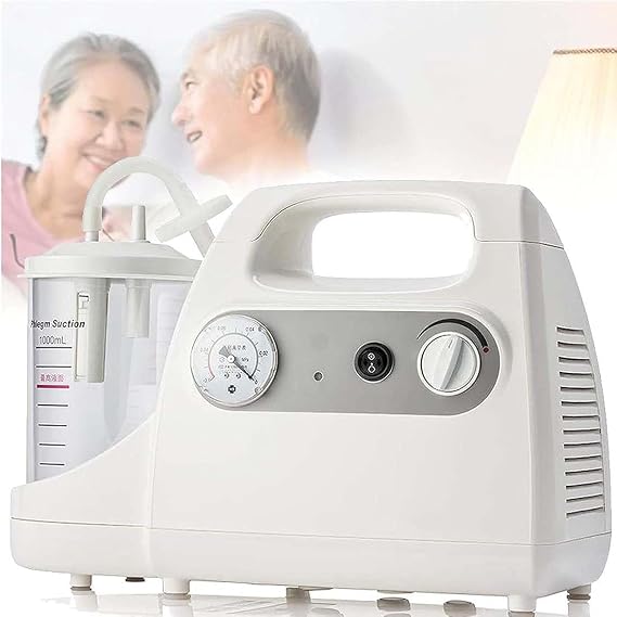 Electric Sputum Suction Machine, Automatic Phlegm Suction Power, Mucus Clearance Device, 1000ml Suction Canister, for Elderly Medical Home