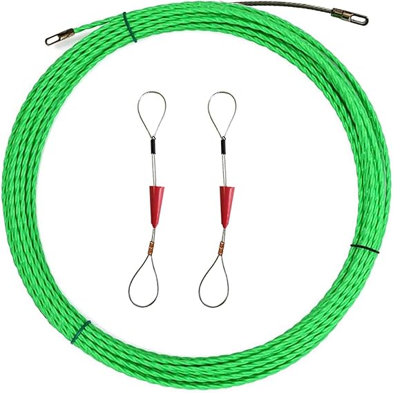 Fish Tape Wire Puller, Fish Tape Cable Puller Kit, Cable Fishing Tools Conduit Pull String, Electrical Cable Puller Through Wall Wire Guide Device (4mmx10m)