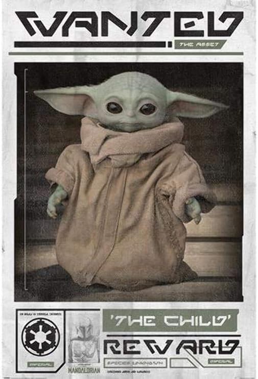 Lobcede.be Star Wars The Mandalorian 865673 Poster 61 x 91 cm Wanted The Child Multi-Coloured