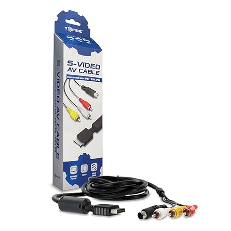 Tomee S-Video AV Cable for PS3/ PS2/ PS1 | Audio Video TV Cord Compatible with PlayStation 1/2/3